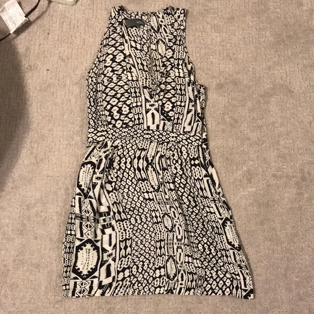Silk tribal print dress